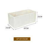 boîtes rangement tissu beige moderne opaques étroites longues sous lit chambre salon buanderie