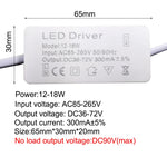 pilote led alimentation 3w 12w 18w durable facile ac85 265v rohs ccc