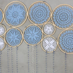 décoration murale dreamcatcher dentelle bohème motifs floraux suspension artisanale chambre mariage