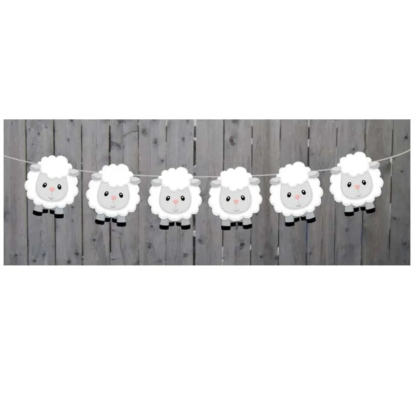 guirlande mouton motif kaaba lune décoration enfantine festivités anniversaire mariage İslam festive