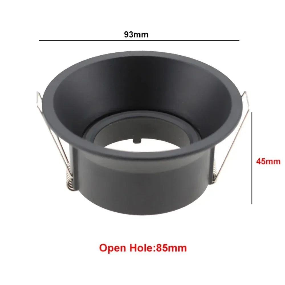 projecteur led noir blanc rond anneaux moderne 93mm diametre 45mm hauteur