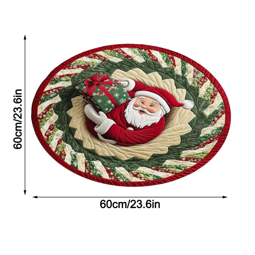 tapis rouge noël décoration père noël squelette motifs festifs maison chambre