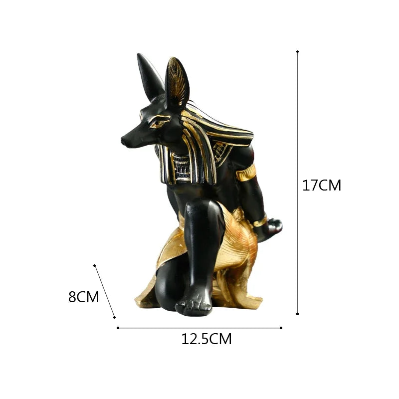 porte bouteille vin résine anubis égyptien antique figurine bestet animal compagnie décoration intérieure salon