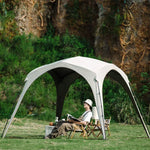 tente camping blanc gris marron imperméable moderne fixations calico protection connecteurs