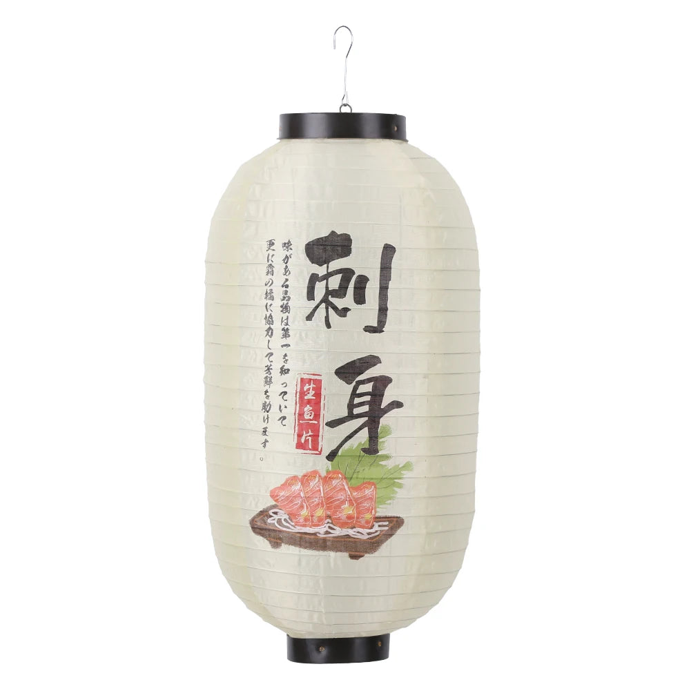 lanterne japonaise traditionnelle suspendue tissu blanc rouge décoration fête mariage intérieur extérieur