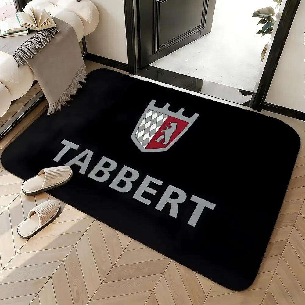 tapis sol noir moderne coton doux absorbant antidérapant décoration maison salon chambre douche