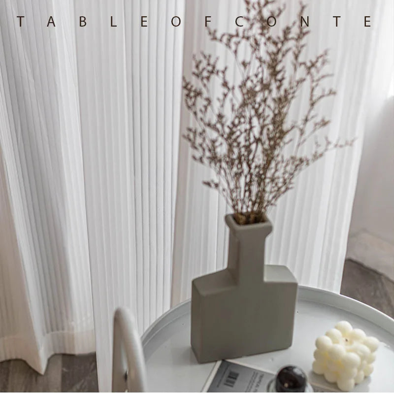 rideau tulle blanc rayures verticales translucide moderne fenetre 100cm 150cm 200cm 250cm 300cm 400cm