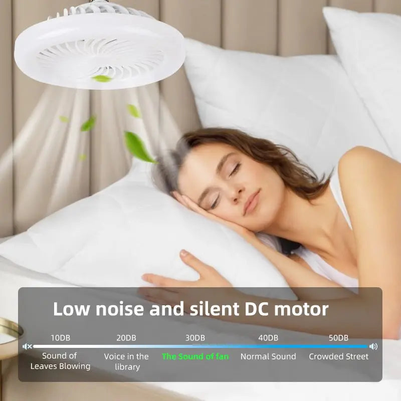 ventilateur lampe led télécommande blanc moderne minimaliste 24w 30w 40w 80w e27