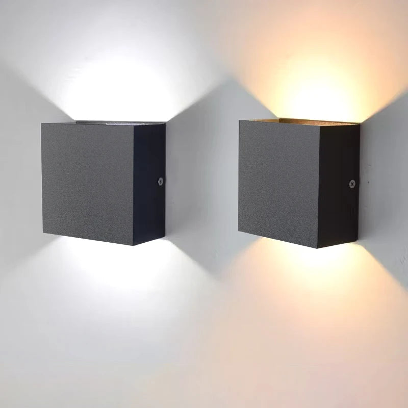 appliques murales led noir blanc contemporaines éclairage chambre cuisine 220v 6w 90 260v 249