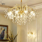 plafonnier led or cristal moderne suspension cuisine salon