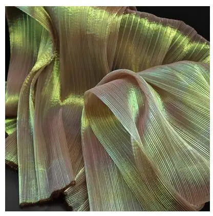 tissu plissé noir vert rose orange blanc mariage robe élégante cérémonie tissu brocart
