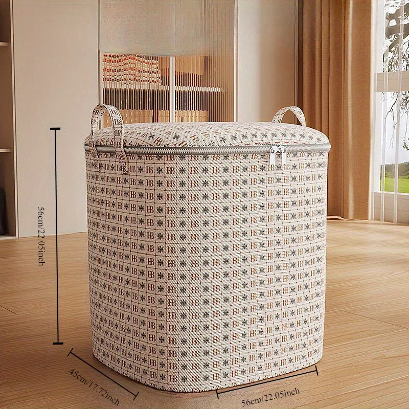 panier linge moderne sac rangement réutilisable poignées amovibles fermeture glissière capacité grande taille multifonctionnel