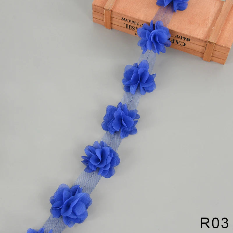 guirlande fleurs artificielles tissu polyester blanc rose bleu vert rouge noir modernes