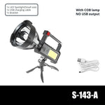 lampe torche rechargeable led noire moderne câble adaptateur usb intense