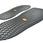 semelles sport antidérapantes résistantes hexagonales noires jaunes texturées minimalistes bricolage réparation chaussures travailleurs