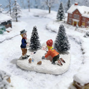 accessoires deco noel enfants bonhomme neige sapins miniatures neige artificielle decorations traditionnelles