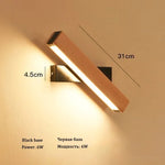 lampe murale moderne bois naturel éclairage quotidien 220v led 3years garantie