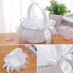 panier mariage blanc tulle plissé rubans satin strass nœuds élégant romantique festif