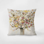 coussin carré multicolore fleurs stylisées moderne 40x40cm 45x45cm 50x50cm 60x60cm polyester