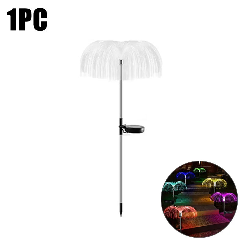 lumière solaire led moderne bleu vert violet blanc jardin feuilles floral piquet fixe