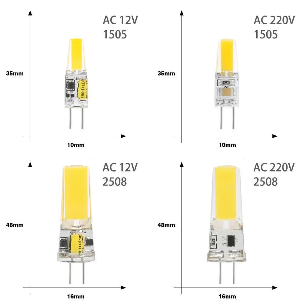 ampoules led blanc lisse transparent modernes g4 12v 220v 3w 6w 30000h