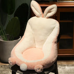 coussin chaise doux motif animal moderne oreilles pattes queue beige rose vert clair