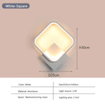 lampes murales modernes rondes carrées métal blanc noir minimaliste