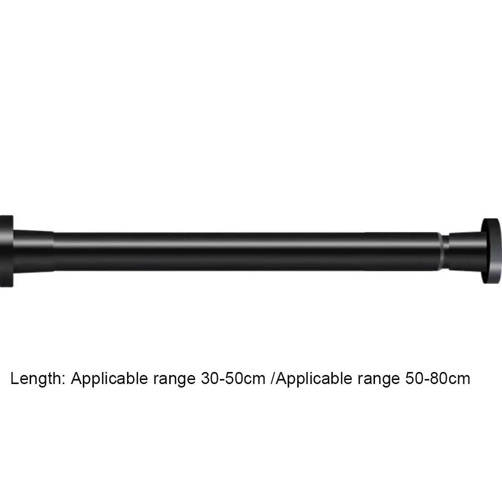 tige rideau télescopique acier noir blanc réglable sans perçage moderne douche séchoir linge