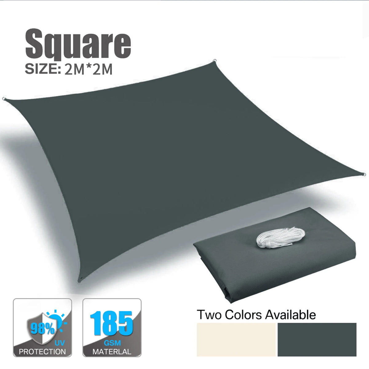 voile soleil gris tissé moderne protection uv 98% jardin extérieur imperméable