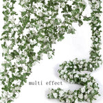 guirlande fleurs artificielles rose blanche verte mariage décoration intérieure romantique garden DIY decoration