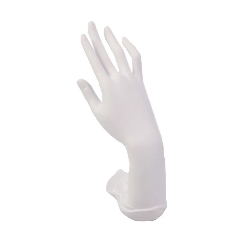 présentoir bijoux mannequin main résine support collier boucles oreilles bracelet bague décoration magasin blanc