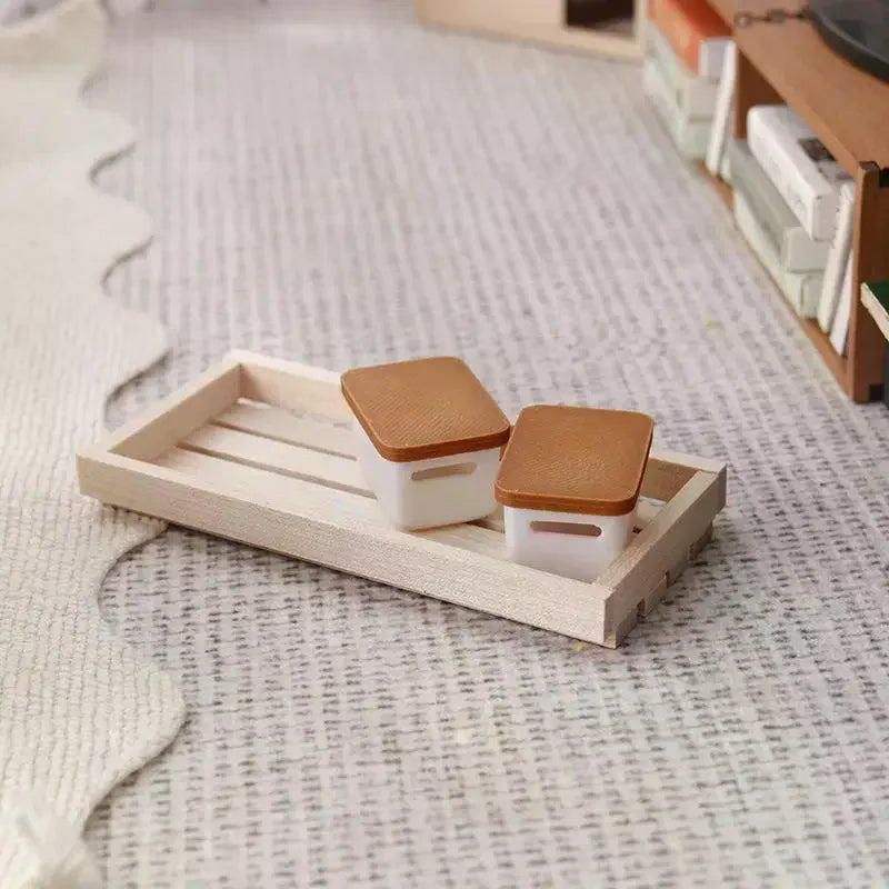 bois rustique meuble jeu plateau boites couvercle opaque miniatures naturel minimaliste