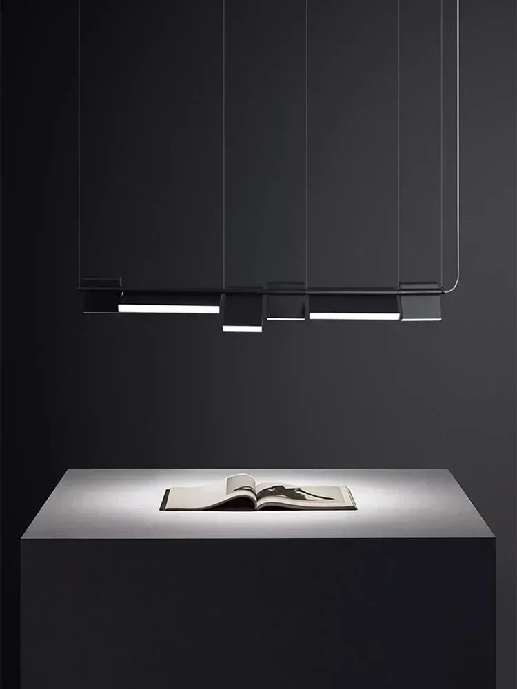 suspension lumineuse moderne led noir minimaliste 4000k 6000k 3000k