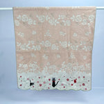 serviette bain plage coton totoro fleurs motifs enfantins vert rouge gris roseclair