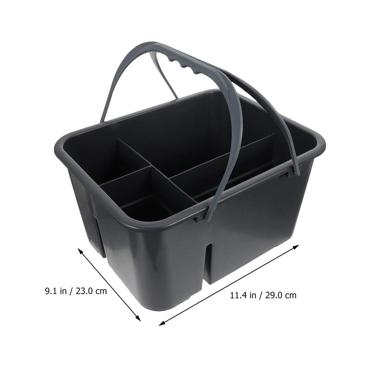 seau compartiments gris moderne utilitaire toilette rangement salle bain plastique portatif