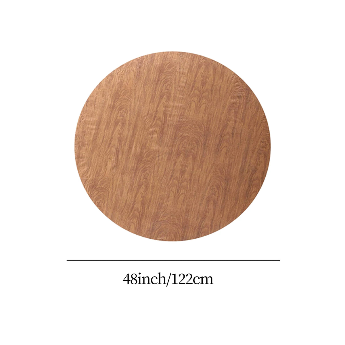 table ronde pvc imperméable marron aspect bois moderne pique nique camping 48 60 72