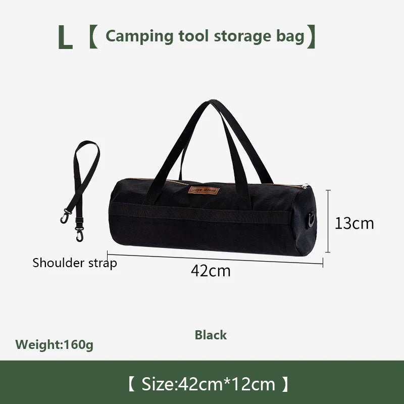 sac main khaki vert armée noir toile épaisse pratique robuste poignées amovibles campagne outils