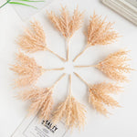 plumes séchées décoratives dorées argentées blanches rose pâle gris mariage fête maison rustique