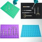 tapis magnétique réutilisable outils chirurgicaux argenté doré noir violet vert bleu rondelles professionnel