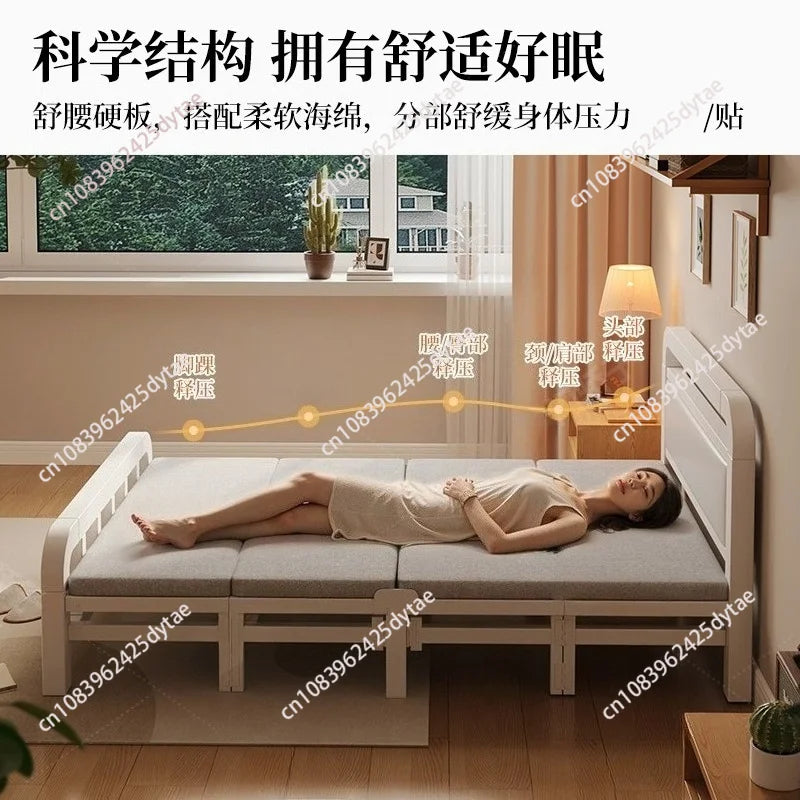 lit rabattable blanc moderne matelas gris tissu oreillers tête lit minimaliste