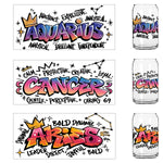 décoration moderne stickers graphiques adhésifs transparents canettes bocaux couvercles bois pailles