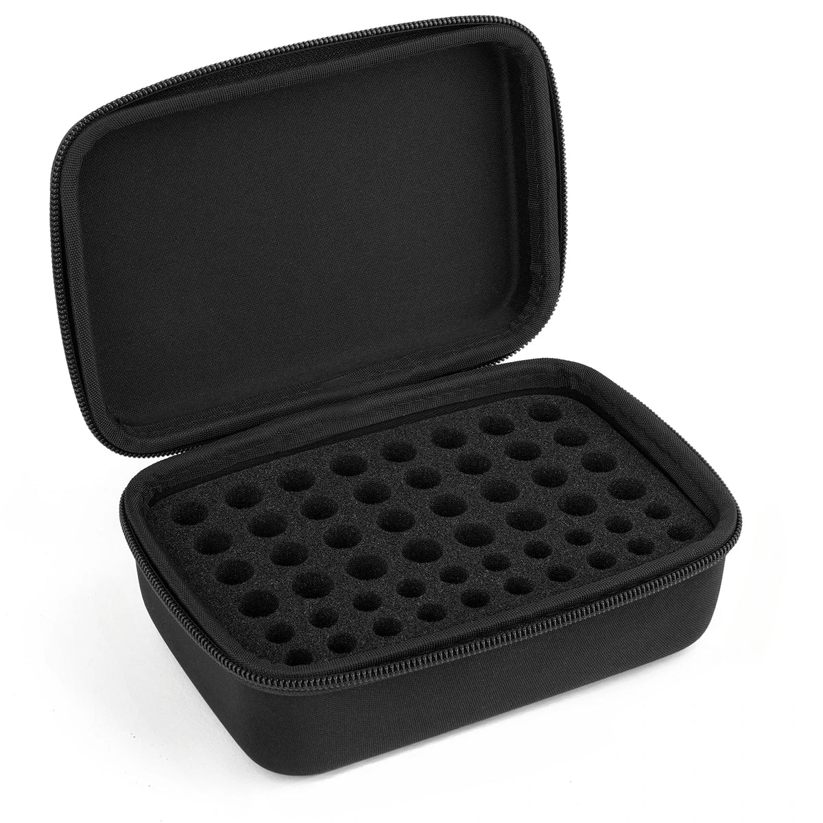 boîtier rangement batteries 32 AA 20 AAA noir texturé mousse utilitaire compact