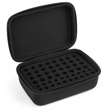 boîtier rangement batteries 32 AA 20 AAA noir texturé mousse utilitaire compact
