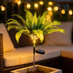 décoration extérieure plante artificielle verte clips moderne lumière solaire feuilles fines jardinextérieur