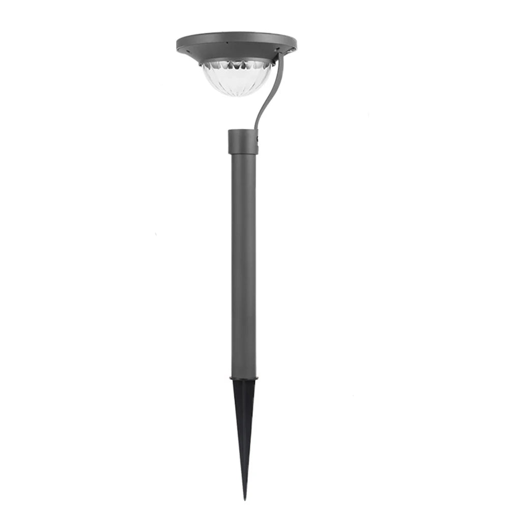 lampe solaire gris moderne panneau solaire tringle assemblée extérieure jardin étanche led brillante