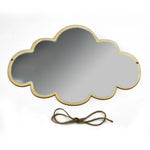 miroir nuage decoratif bois clair argent corde enfantine boheme chambre chevet dormir