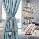 attaches rideaux décoratives polyester tressure élégantes couleurs variées fixations rideaux elastiques