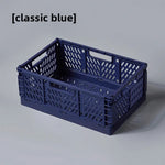 caisse rangement pliable perforée moderne blanc bleu noir rose clips multifonctionnelle plastique