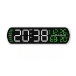 horloge numérique moderne affichage LED noir vert blanc calendrier automatique nocturne