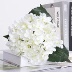 bouquet hydrangeas artificiels soie rose jaune gris bleu violet blanc moderne decoration mariage